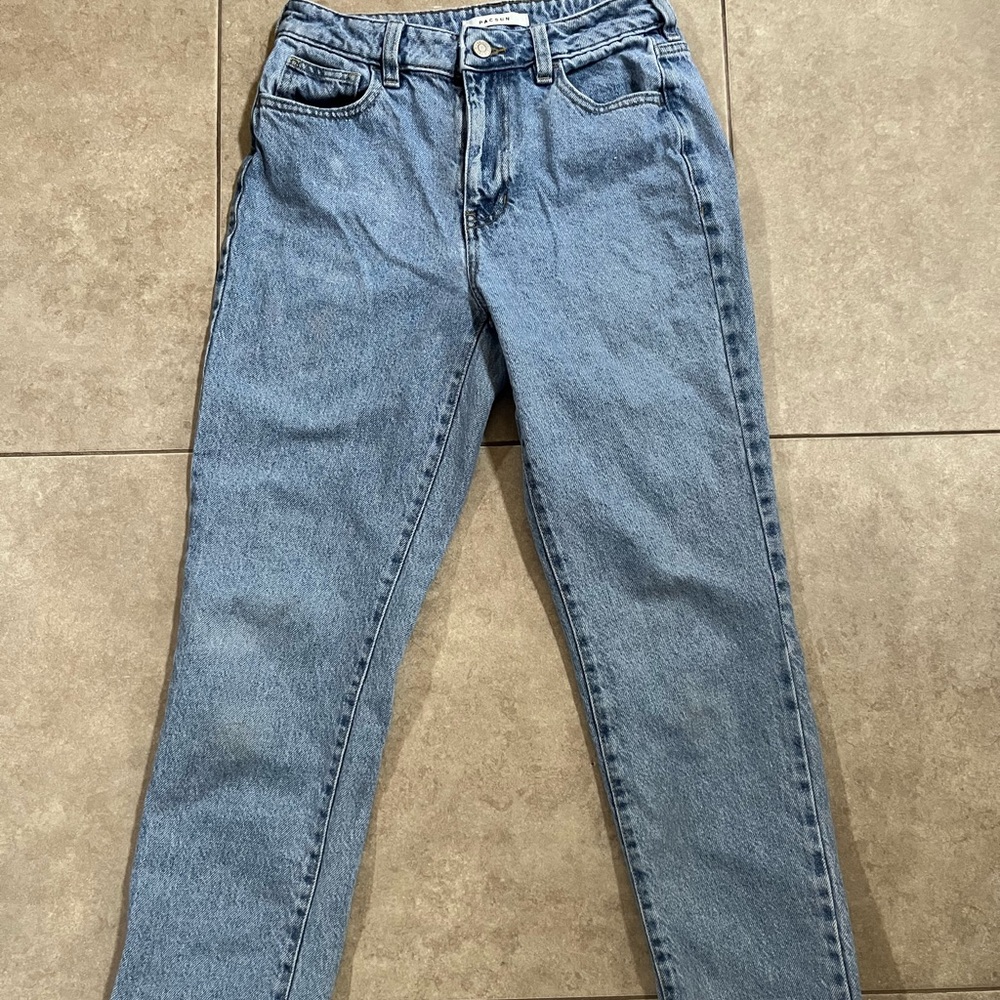 Pacsun High Rise Mom Jeans 25 Light Blue Denim